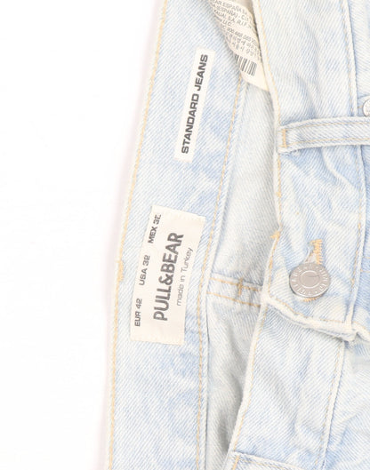 Pull & Bear Women's Light Blue Standard Jeans Size 14 High Rise