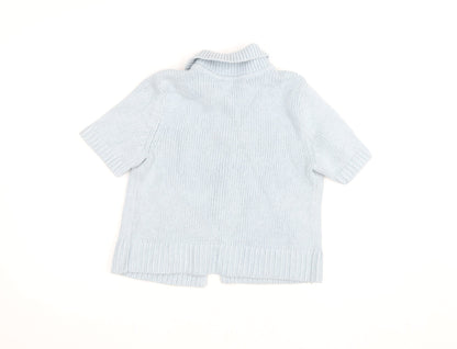 Abercrombie & Fitch Women's Blue Collared Knit Cardigan M