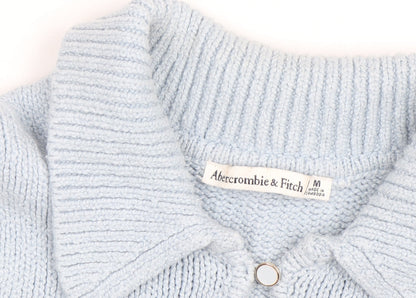 Abercrombie & Fitch Women's Blue Collared Knit Cardigan M