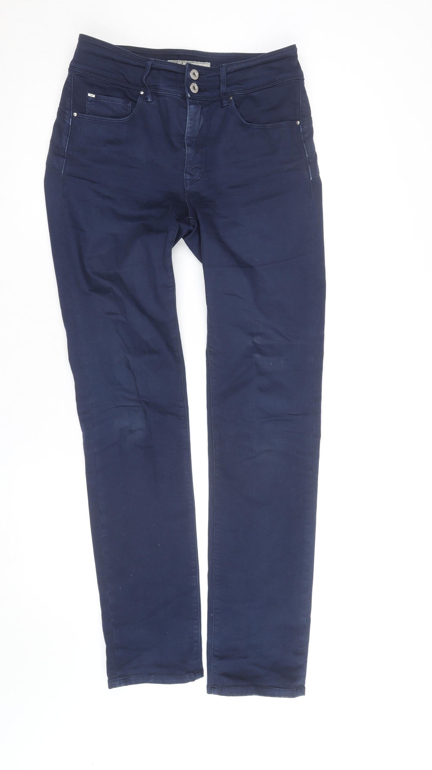 Salsa Jeans Women’s Navy Blue Slim Trousers Size 30 Straight Leg
