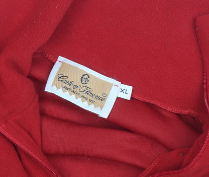 Corte of Florence Women's Red XL Fleece 1/4 Zip Activewear Jacket