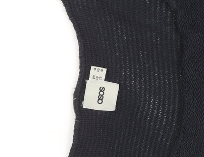 ASOS Women’s Black Knit Crochet Bodycon Dress Size 12