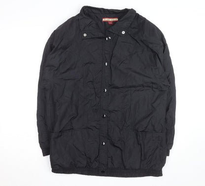 Tudor Court Men's Black Nylon Mid-Length Jacket Size M