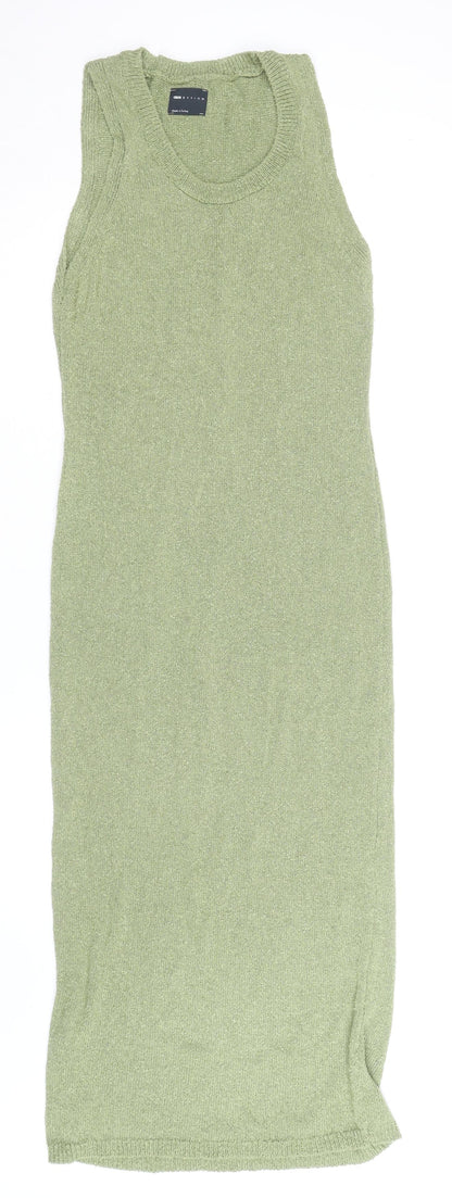 ASOS DESIGN Women’s Green Sleeveless Knit Bodycon Midi Dress Size 8-10