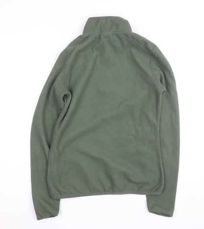 The North Face Womens Green Fleece 1/4 Zip Active Jacket Size S