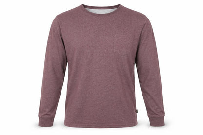 Lee Men’s Red Long Sleeve Crew Neck Cotton Blend Top L