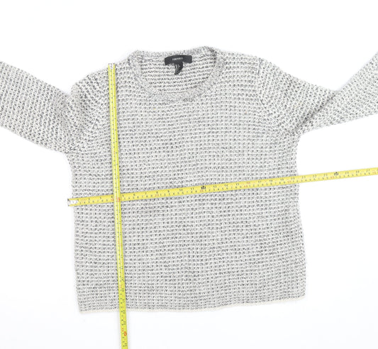 Forever 21 Women’s Grey Chunky-Knit Acrylic Jumper Size L