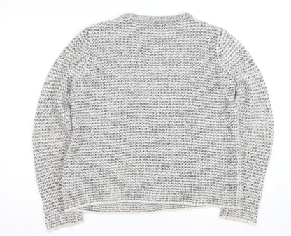 Forever 21 Women’s Grey Chunky-Knit Acrylic Jumper Size L
