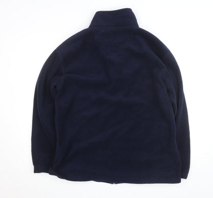 Jeff & Co Essentials Men's Blue Fleece Full Zip Jacket L