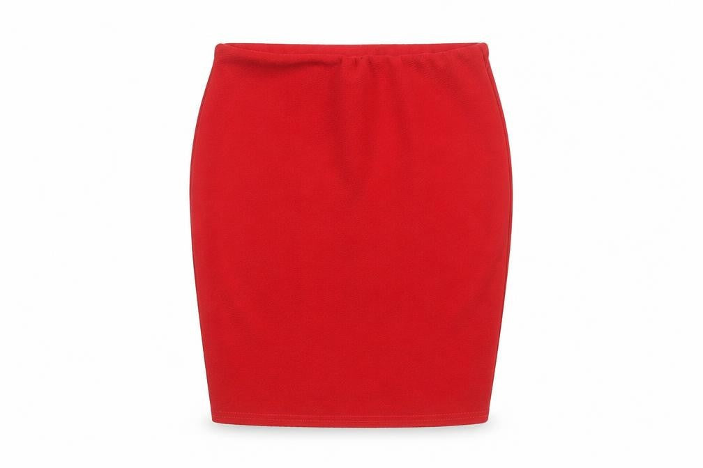 Boohoo Women’s Red Pencil Stretch Skirt Size 8 Knee Length