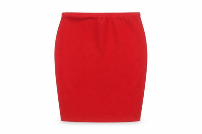 Boohoo Women’s Red Pencil Stretch Skirt Size 8 Knee Length