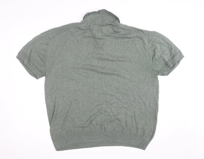 Next Signature Men's Green 2XL Cotton Silk Short Sleeve Polo Shirt