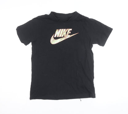 Nike Boys Black Logo T-Shirt Size 10-11 Years Sports Casual Tee