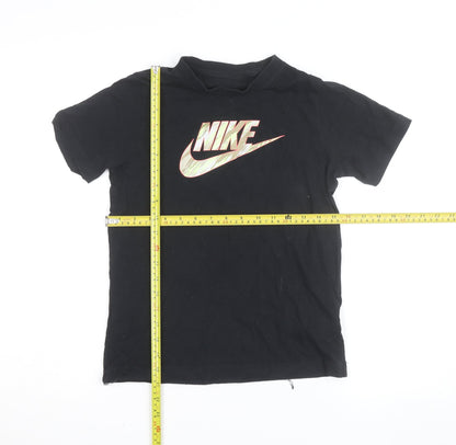 Nike Boys Black Logo T-Shirt Size 10-11 Years Sports Casual Tee