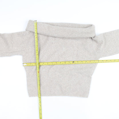Weekday Women's Beige Wool Blend Cowl Neck Jumper Size M