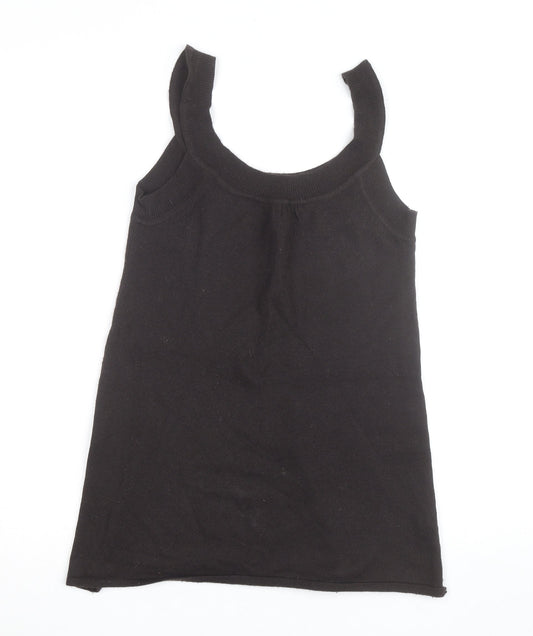 Jeffrey Rogers Women's Black Knit Angora Tank Top Size 14