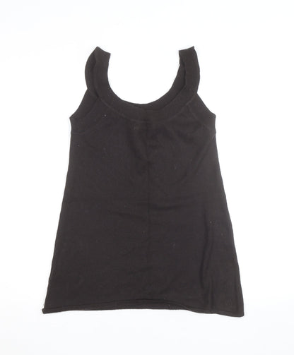 Jeffrey Rogers Women's Black Knit Angora Tank Top Size 14