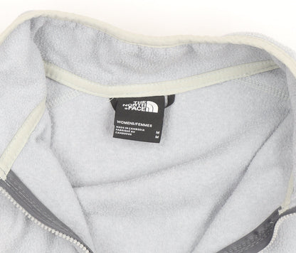 The North Face Women Grey Fleece 1/4 Zip Activewear Jacket M
