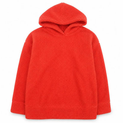 Marks & Spencer Women Red Pullover Hoodie Size 14 Polyester Fleece