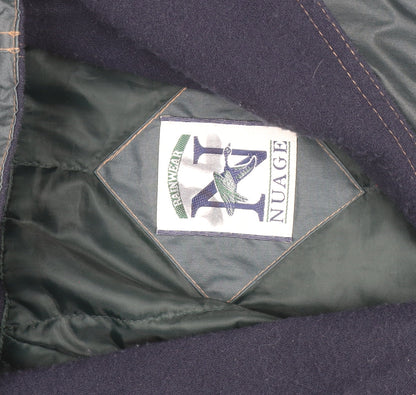 Nuage Women's Green Hooded Long Rain Coat Size 12 Waterproof Toggle Style