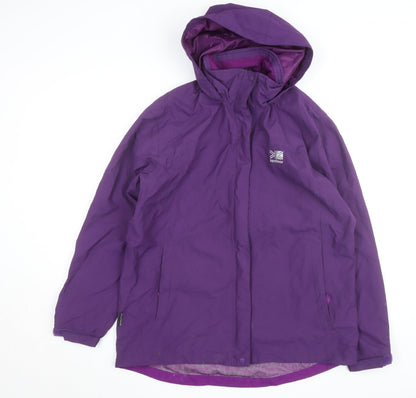 Karrimor Women's Purple Waterproof Hooded Rain Jacket Size 14