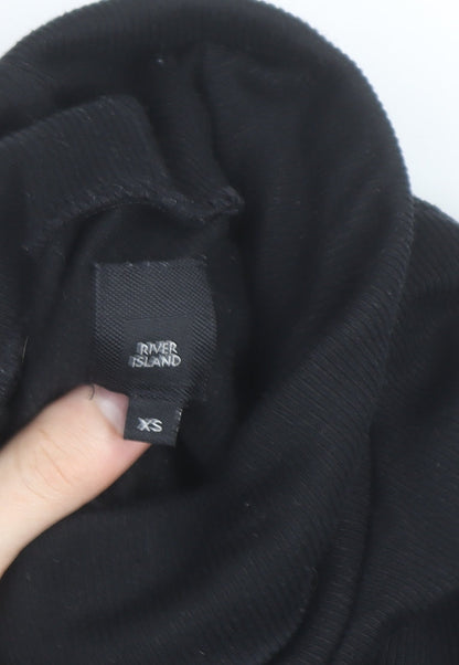 River Island Women’s Black Roll Neck Slim Fit Jumper XS