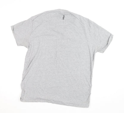 Huel Mens Grey XL Crew Neck Short Sleeve Cotton T-Shirt