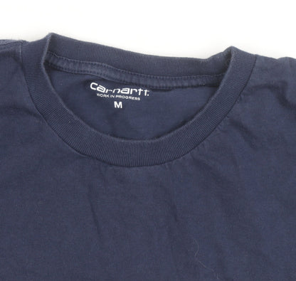 Carhartt Men's Blue Logo Short Sleeve Crew Neck T-Shirt Size M