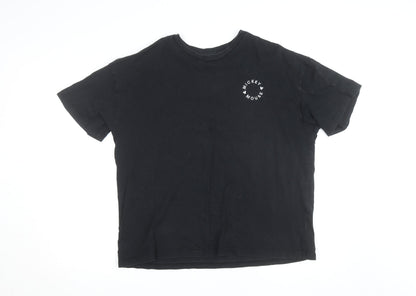 Disney Teens Black Mickey Mouse Graphic Cotton T-Shirt L