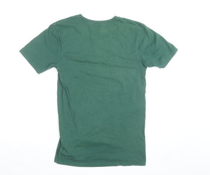 Paul Smith Men's Green Graphic Cotton T-Shirt Small