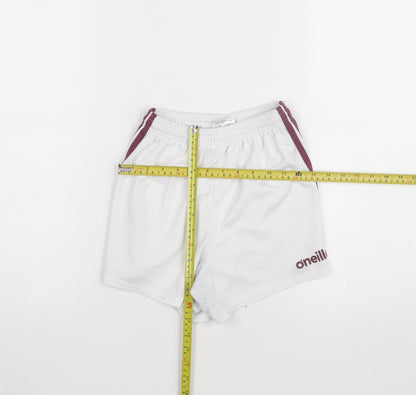 O’Neills Girls White Activewear Shorts Size 26in Polyester Athletic Fit