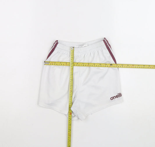 O’Neills Girls White Activewear Shorts Size 26in Polyester Athletic Fit