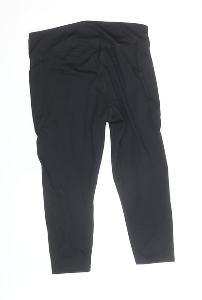 Dunnes Stores Womens Black XL Cropped Leggings with Pockets