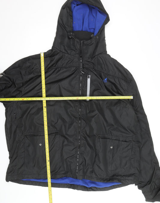 Kangol Men's Black 4XL Hooded Waterproof Puffer Jacket