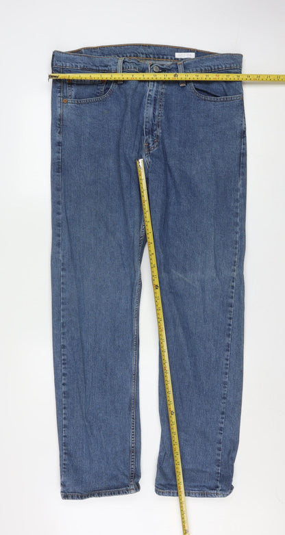 Levi's 505 Men's Blue Straight Denim Jeans W38 L32 Classic Fit