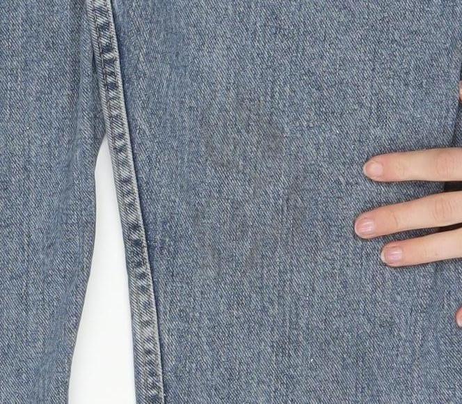 Wrangler Men's Blue 40x32 Straight Fit Denim Jeans