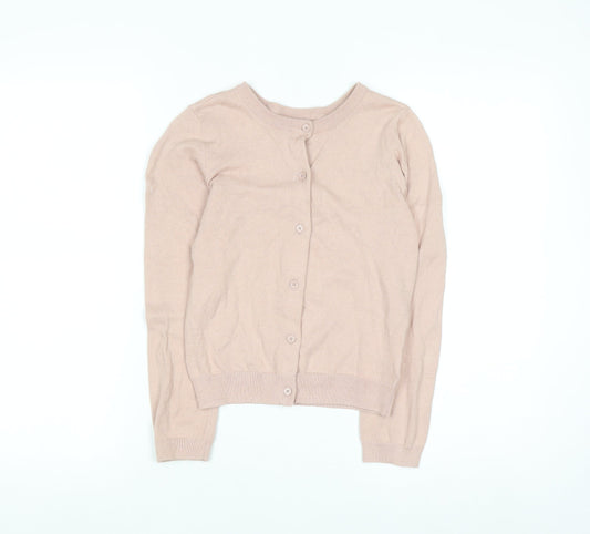 Gap Kids Girls Beige Cotton Button-Up Cardigan 10-11 Years