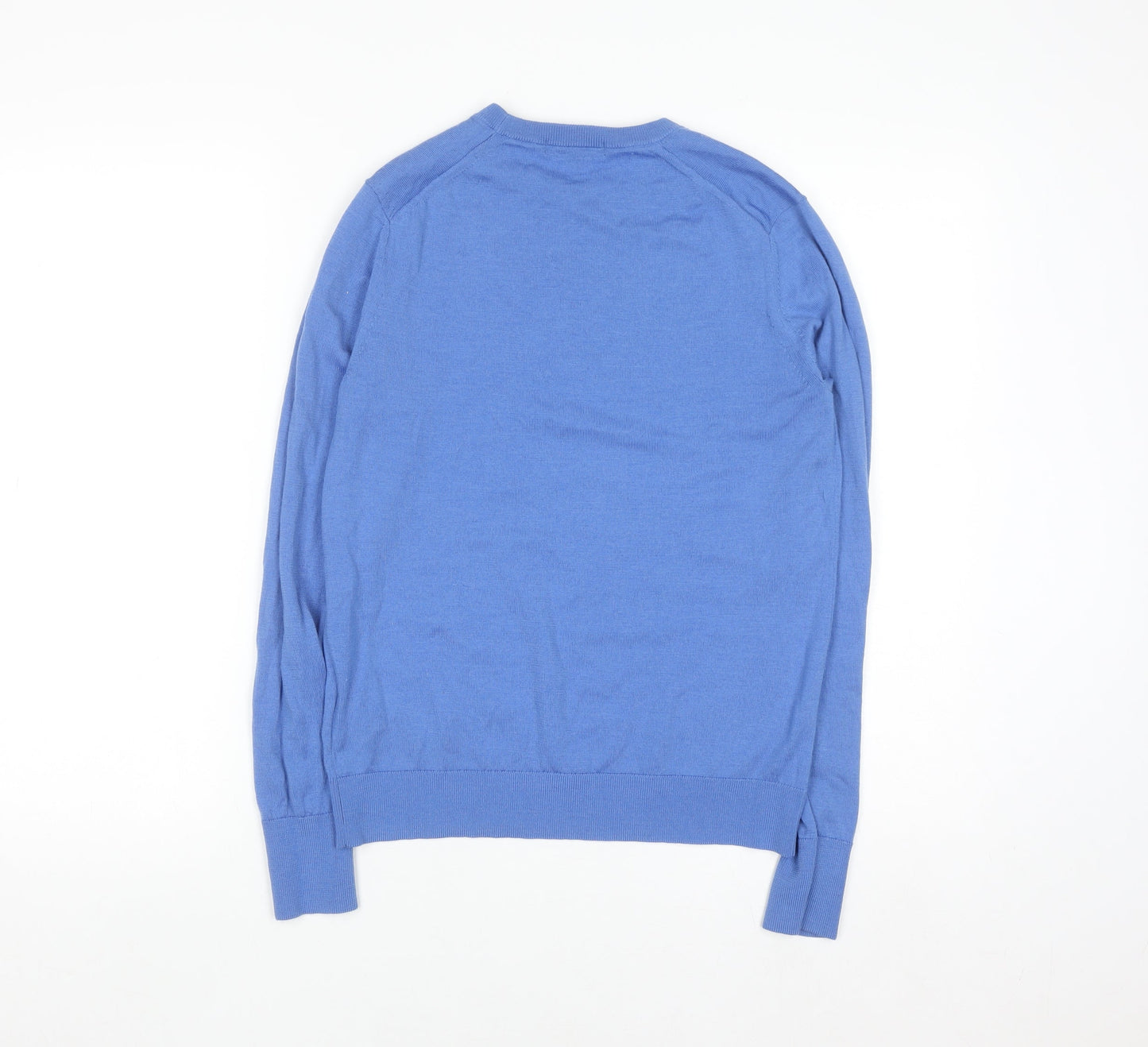 Uniqlo Women's Blue 100% Wool Crew Neck Jumper Size S