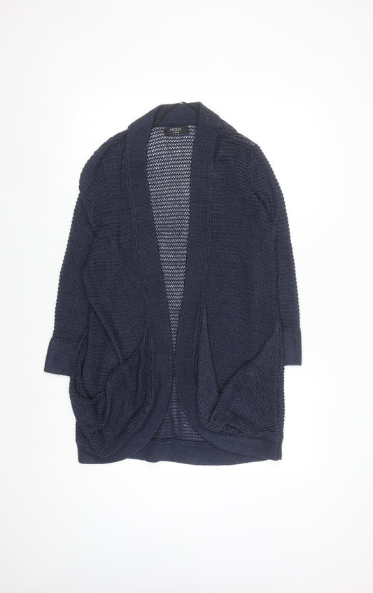 George Women’s Blue Open Knit Long Sleeve Cardigan Size 12