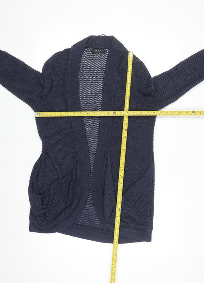 George Women’s Blue Open Knit Long Sleeve Cardigan Size 12