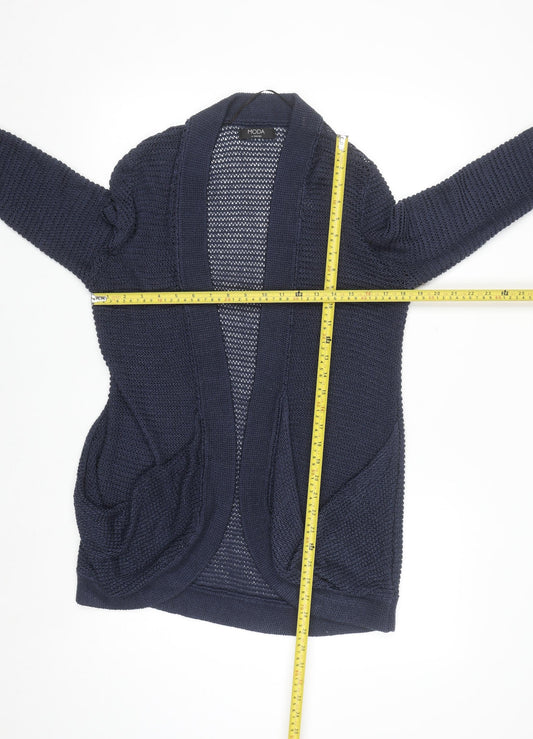 George Women’s Blue Open Knit Long Sleeve Cardigan Size 12