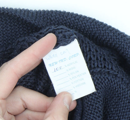 George Women’s Blue Open Knit Long Sleeve Cardigan Size 12