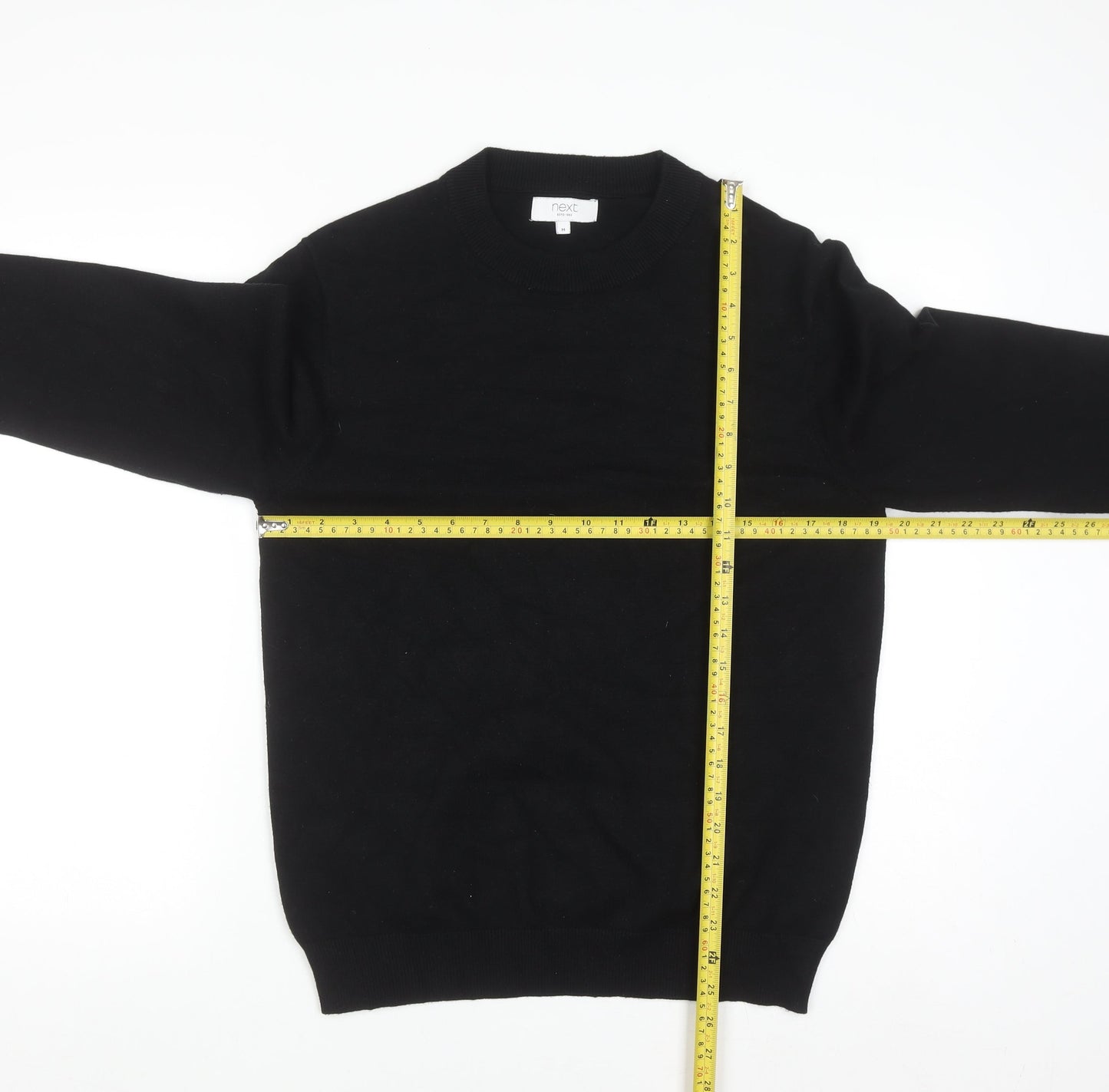 Next Men's Black Medium Crew Neck Pullover Jumper