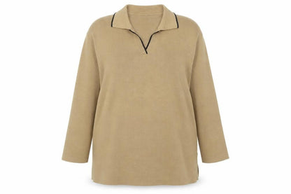 Marks & Spencer Women’s Beige Collared Long Sleeve Acrylic Jumper Size 18