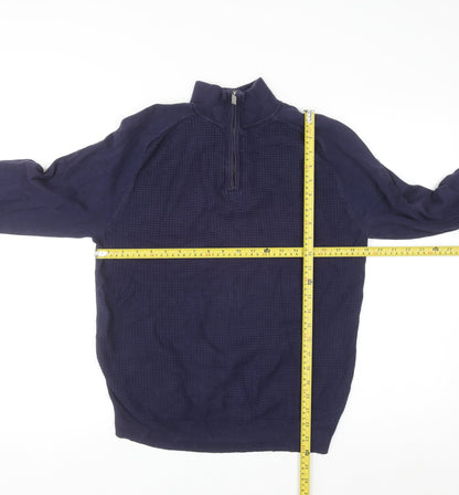 Fairlane & Sons Men’s Blue Cotton 1/2 Zip Jumper Size S