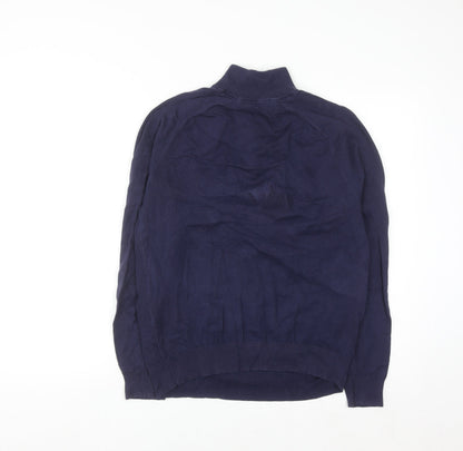 Fairlane & Sons Men’s Blue Cotton 1/2 Zip Jumper Size S
