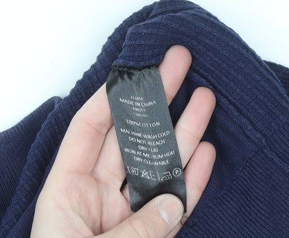 Fairlane & Sons Men’s Blue Cotton 1/2 Zip Jumper Size S
