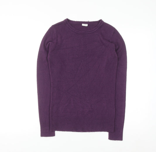 Ethel Austin Women’s Purple Acrylic Long Sleeve Crew Neck Jumper Size 10