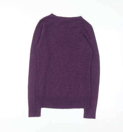 Ethel Austin Women’s Purple Acrylic Long Sleeve Crew Neck Jumper Size 10