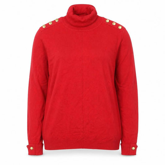 Wallis Women Red Roll Neck Long Sleeve Pullover Jumper Size 16